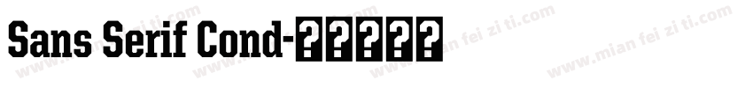 Sans Serif Cond字体转换